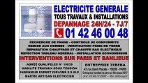 DEPANNAGE ELECTRIQUE PARIS 15e - 0142460048 - INTERVENTION URGENTE IMMEDIATE 24H/24