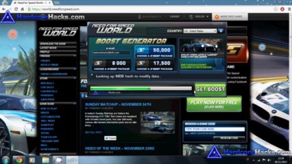 Need for Speed World Boost Generator