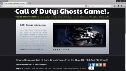 Free Call of Duty: Ghosts Redeem Code + Crack Download