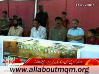 Cricket Festival "Champion Trophy" in Karachi: MQM Waseem Quraishi