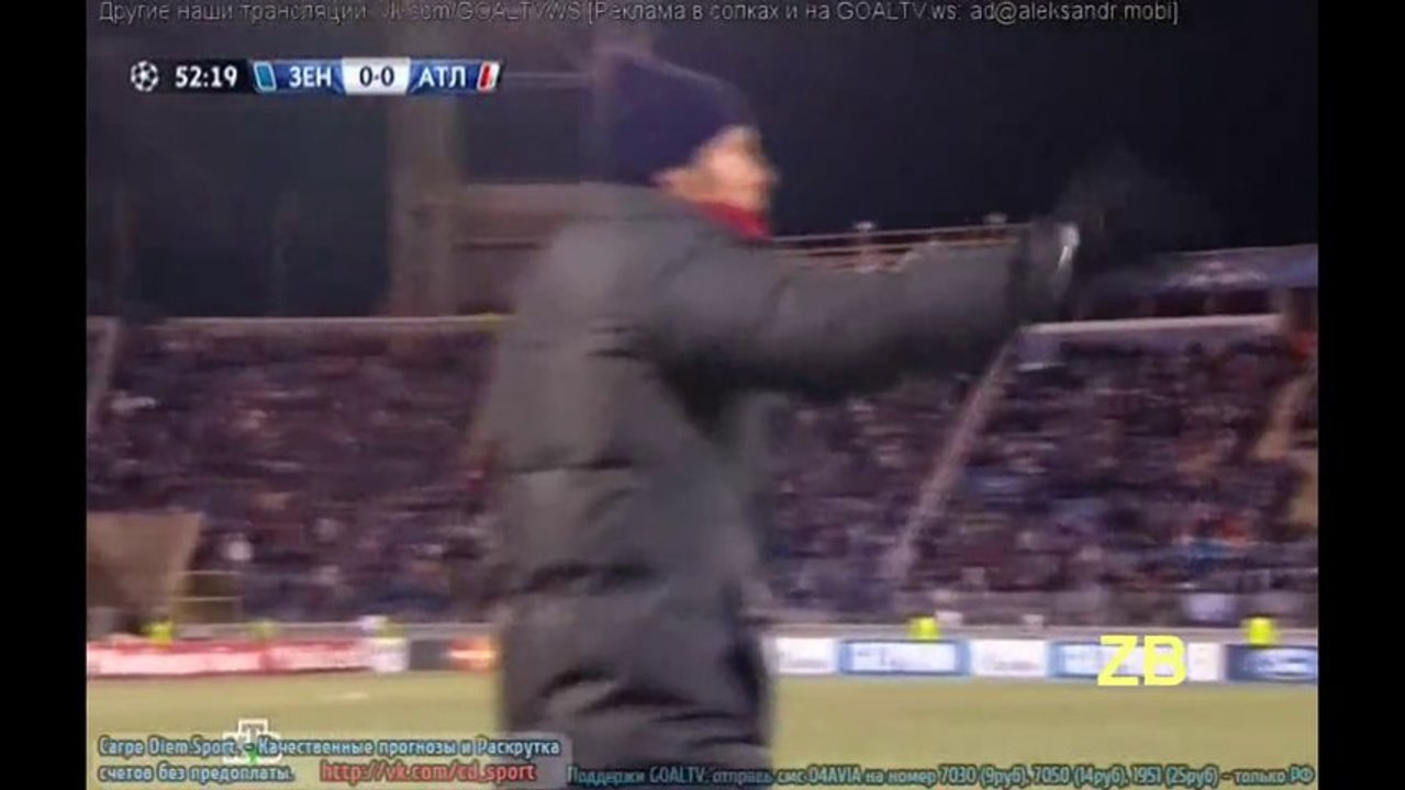 Zenit Petersburg	1-1	Atl. Madrid ( Champions League)