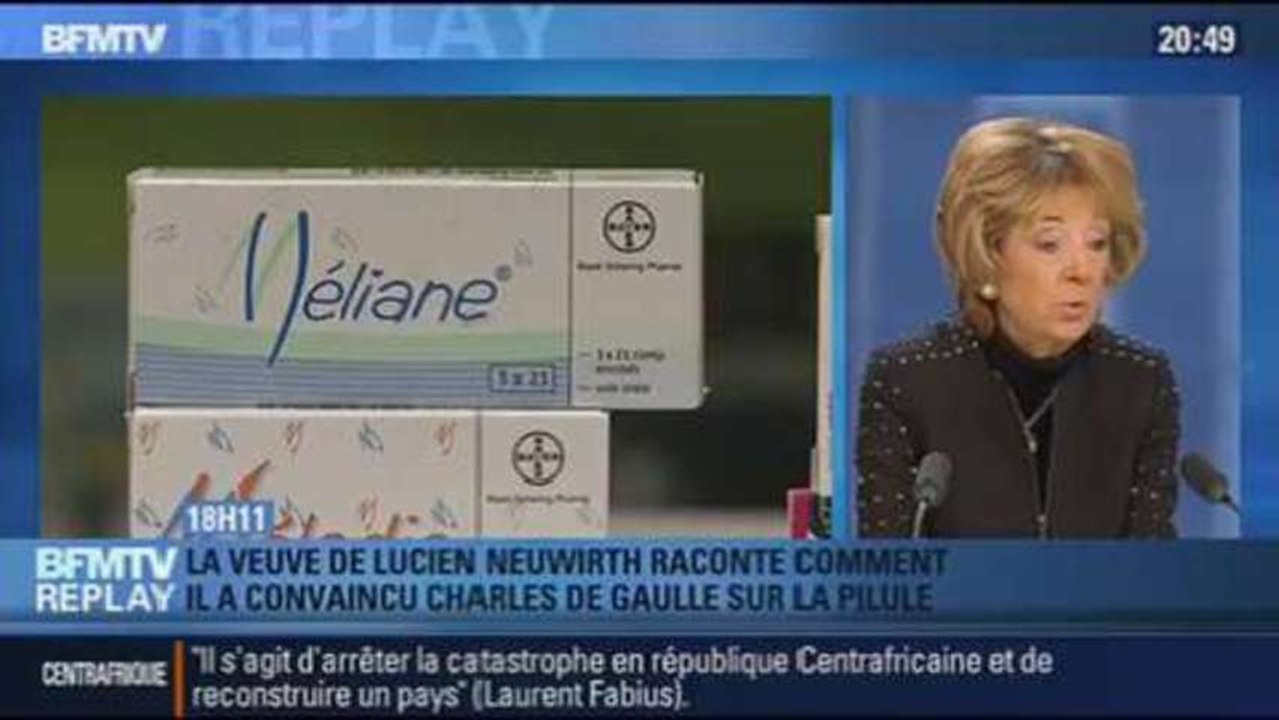 BFMTV Replay: Lucien Neuwirth: sa veuve raconte comment il a convaincu Charles de Gaulle sur la pilule - 26/11