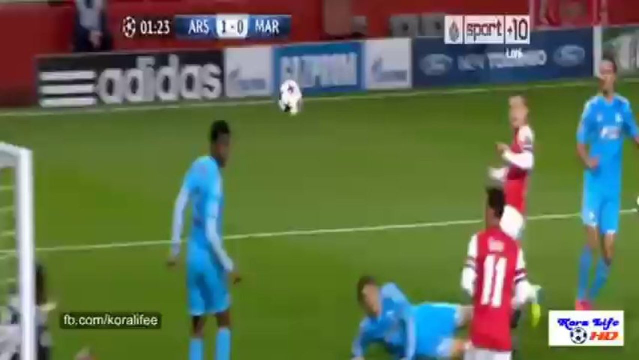 اهداف مباراه آرسنال ومارسيليا 2-0 بتاريخ 26/11/2013 دوري ابطال اوروبا