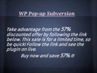 Wp popup subversion-the best wp popup plugin