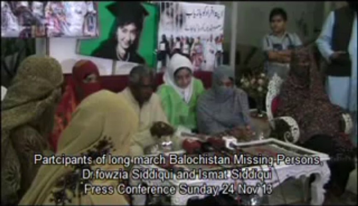 Relatives of Missing Persons Balochistan & Fowzia Siddiqui Press Conference  for the release of Aafia and all Missing Persons