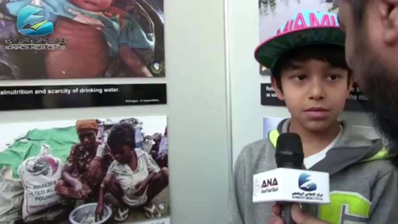 interview with kids in suite Of Global Rohingya Center in Islamic Expo - Finland      في المعرض الإسلامي الفنلندي الثاث هلسنكي - فنلندا  GRC  لقاءات مع أطفال فنلندا من جناح