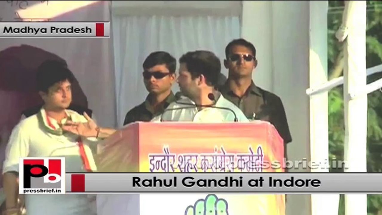 Rahul Gandhi in Indore: Voices of the people are suppressed in MP under BJP rule