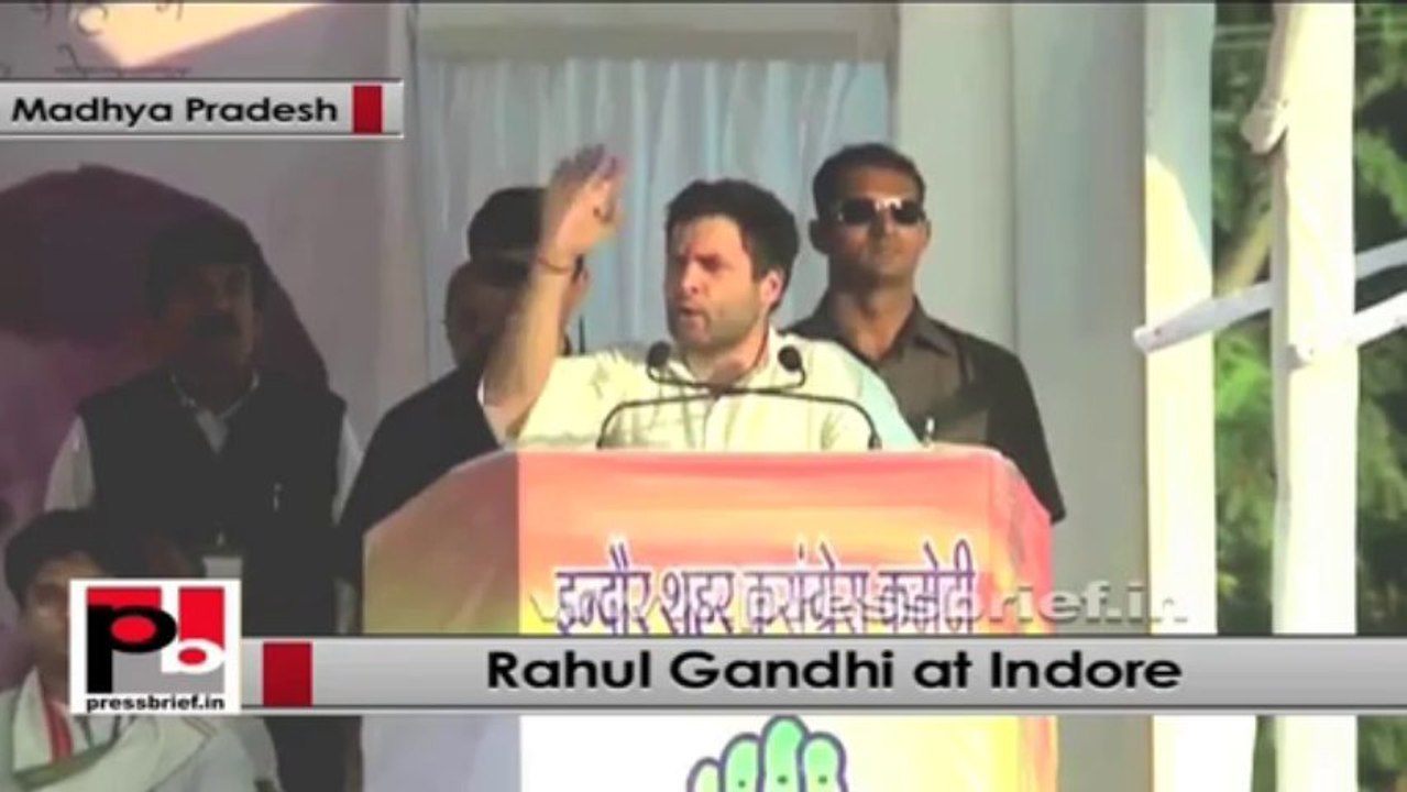 Rahul Gandhi slams BJP says only Congress can make Indore the commercial capital of MP