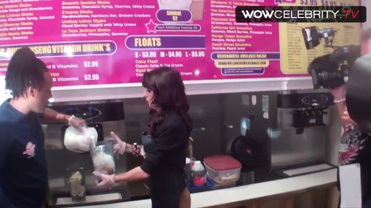 Cher Lloyd creates brat-Attack shake at Millions of Milkshakes West Hollywood