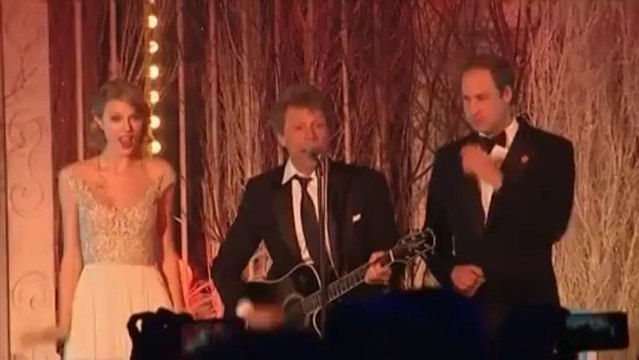 Taylor Swift, Jon Bon Jovi et le prince William chantent en trio