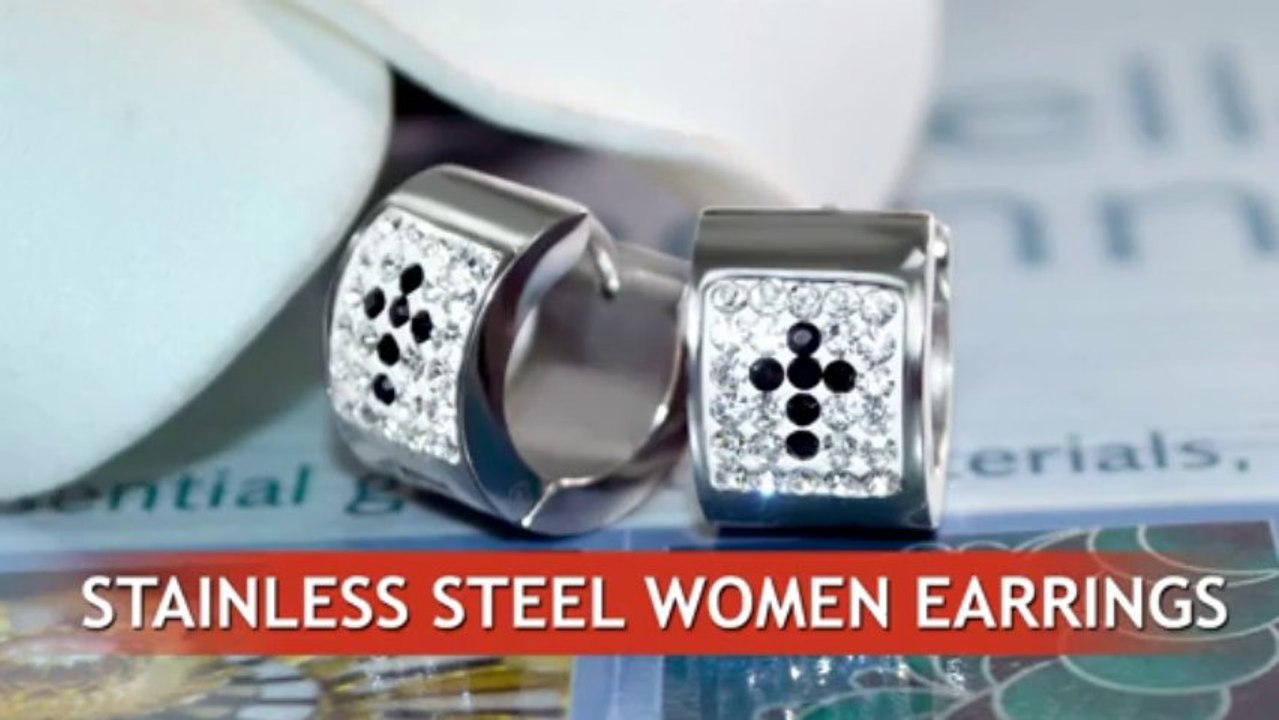 Women's stainless steel earrings wholesale from Thailand jewelry supplier