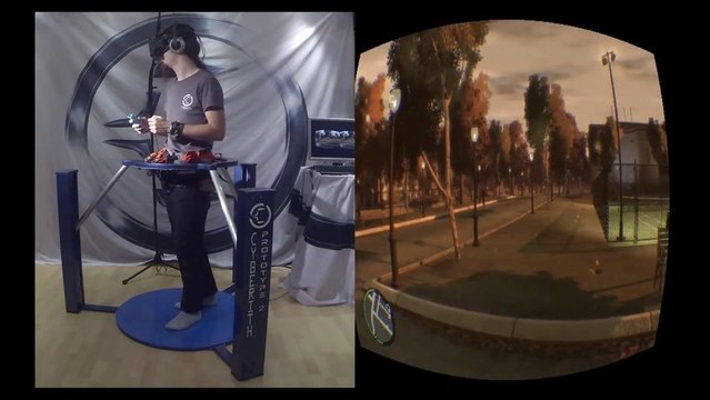 Jouer à GTA 4 avec Cyberith Virtualizer + Oculus Rift + Wii Mote