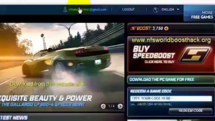 Need for Speed World Hack - Money Generator