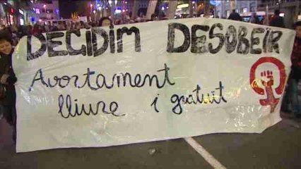 Manifestación en Barcelona contra violencia machista