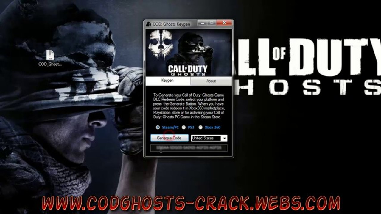 Call of Duty: Ghosts Downloadable Code Generator Free Download