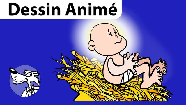 Douce nuit Sainte nuit, dessin animé d'une chanson de Noël par Stéphy