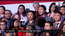 President Obama interrupted by hecklers during speech in San Francisco