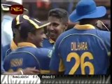 Chaminda Vaas takes a hat-trick in the first three deliveries in an ODI