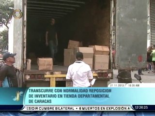 Reposición de inventario en tienda departamental de Caracas transcurre con "normalidad"