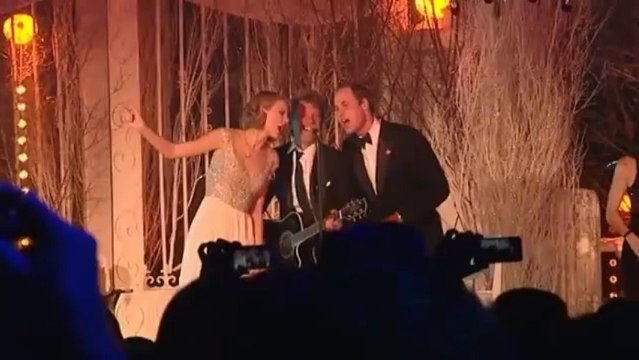 Taylor Swift, Bon Jovi, and Prince William sing 'Living On A Prayer' at the Winter Whites Gala