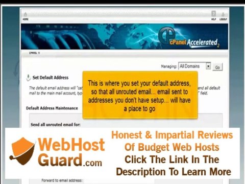 How to set your default address in cPanel - Static Data Hosting