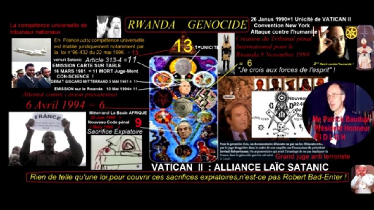 Mitterrand Rwanda," mon.Génocide je l'aurai". Me Patrick  Baudouin