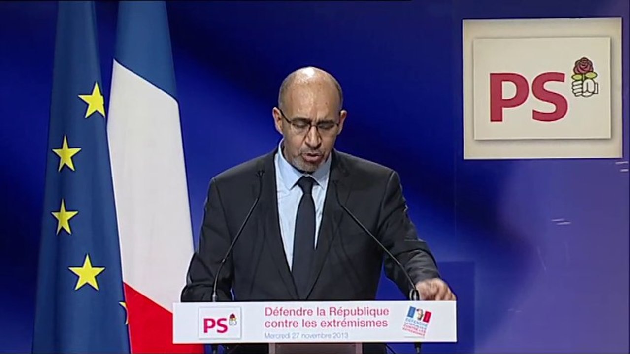 Discours de Harlem Désir  au grand meeting de la Gauche : Défendre la République contre les extrémismes