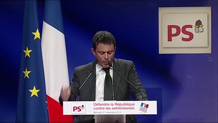Manuel Valls au grand meeting de la Gauche : Défendre la République contre les extrémismes