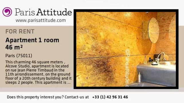 Alcove Studio Loft for rent - Belleville, Paris - Ref. 5385