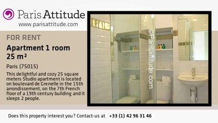 Studio Apartment for rent - Motte Piquet Grenelle, Paris - Ref. 2333