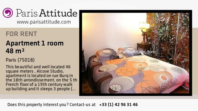 Alcove Studio Apartment for rent - Montmartre, Paris - Ref. 6068