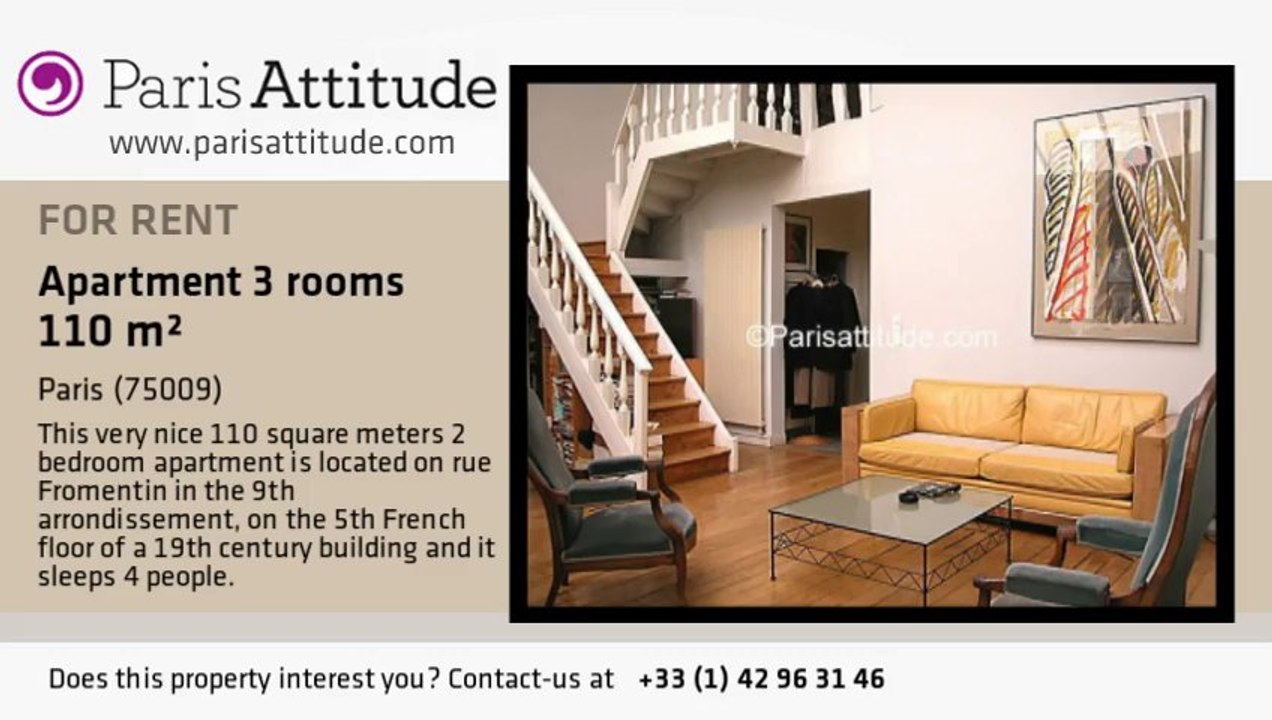 2 Bedroom Duplex for rent - Moulin Rouge/Pigalle, Paris - Ref. 799
