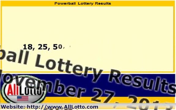 Powerball Lottery Drawing Results for November 27, 2013