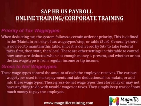 SAP HR US PAYROLL Online Training