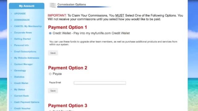 MyFunLIFE Commissions Payout Options