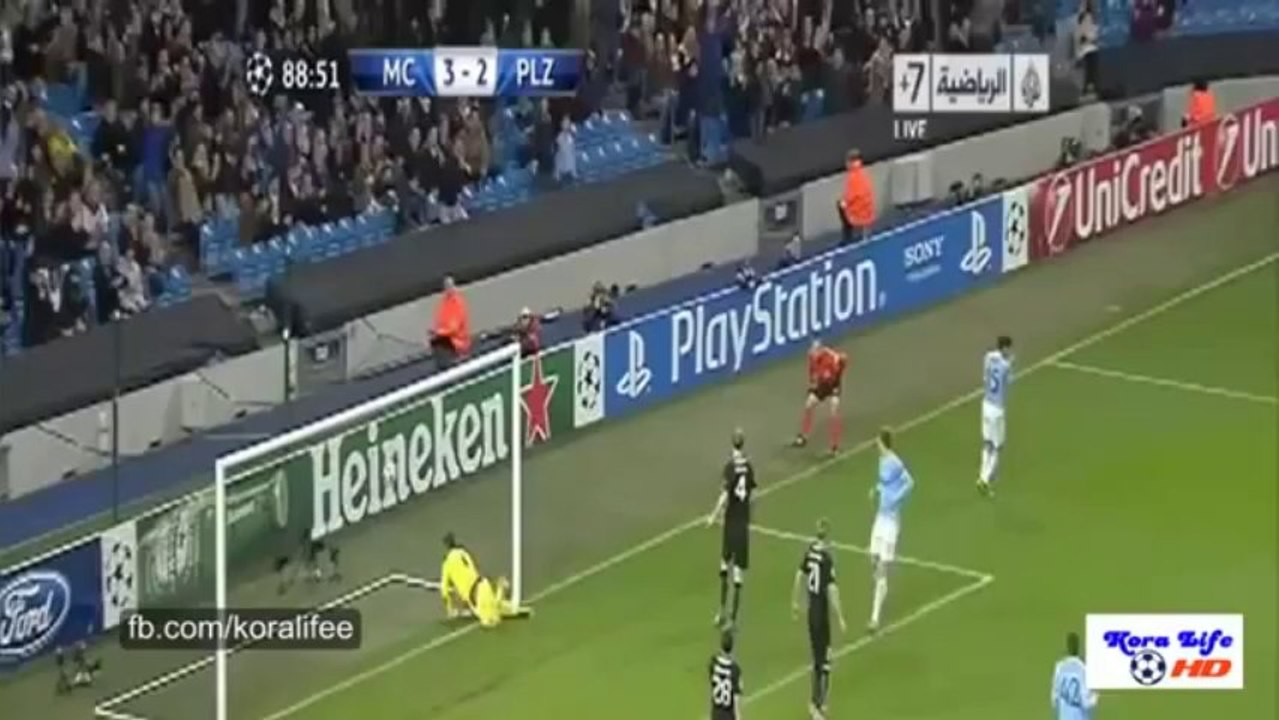 Manchester City Vs. Viktoria Plzeň 4-2 Highlights Goals  27-11-2013