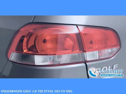 VODIFF : VOLKSWAGEN OCCASION ALSACE : VOLKSWAGEN GOLF 1.6 TDI STYLE 105 CV DSG NEUF 28 350 euros !