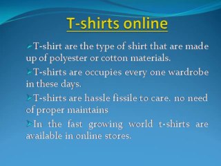 Buy T-shirts Online
