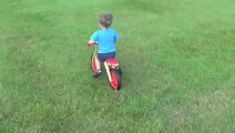 Young Boy Crashes Bike Into Tree As Dad Records