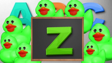 ABC Song with Green Ducks for Kids Learning the Alphabet