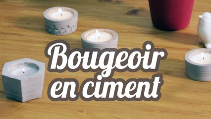 Bougeoir en ciment