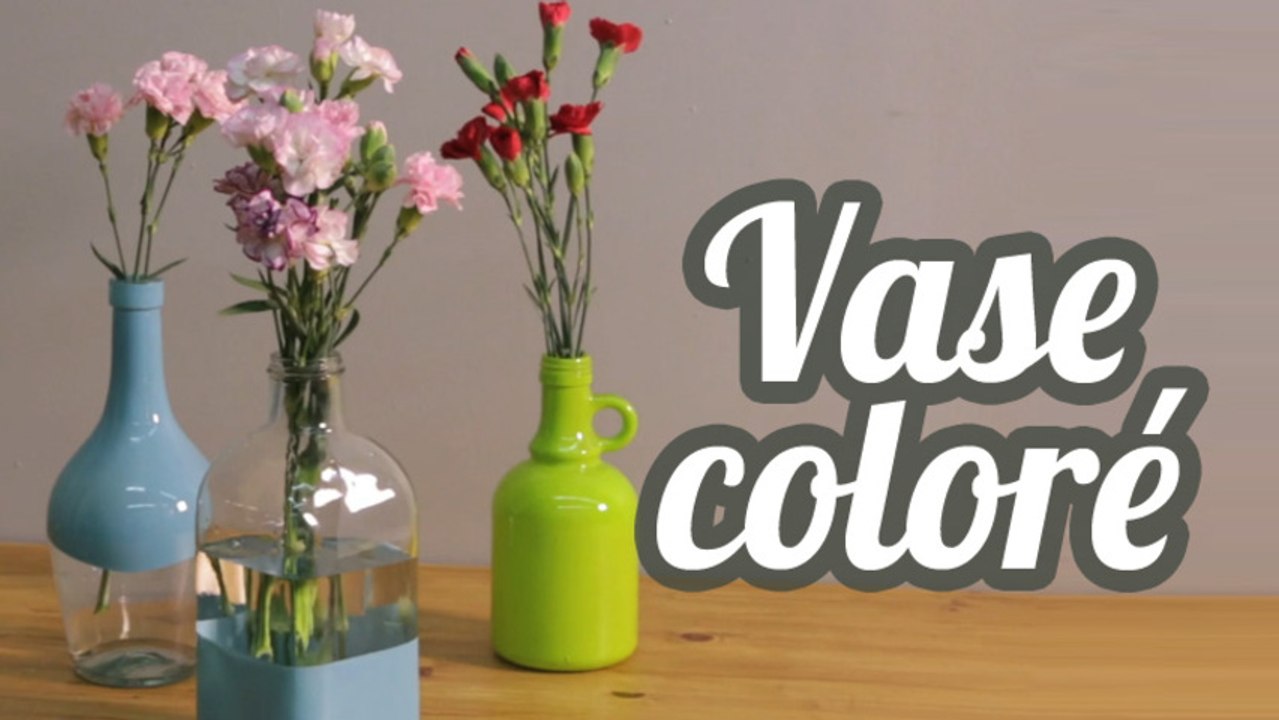 Vase recyclé et coloré