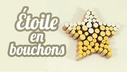 Etoile en relief avec des bouchons