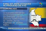 Fraguados por militaristas, los falsos planes terroristas: FARC-EP
