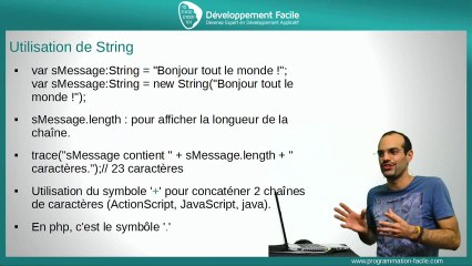 Comment utiliser et manipuler les chaînes de caractères String
