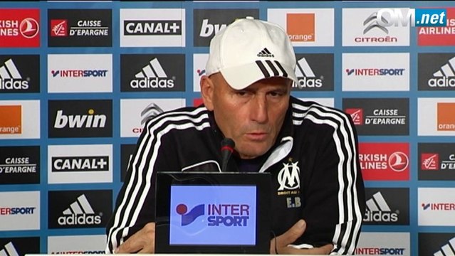 La conférence de presse d'Elie Baup avant OM-MHSC