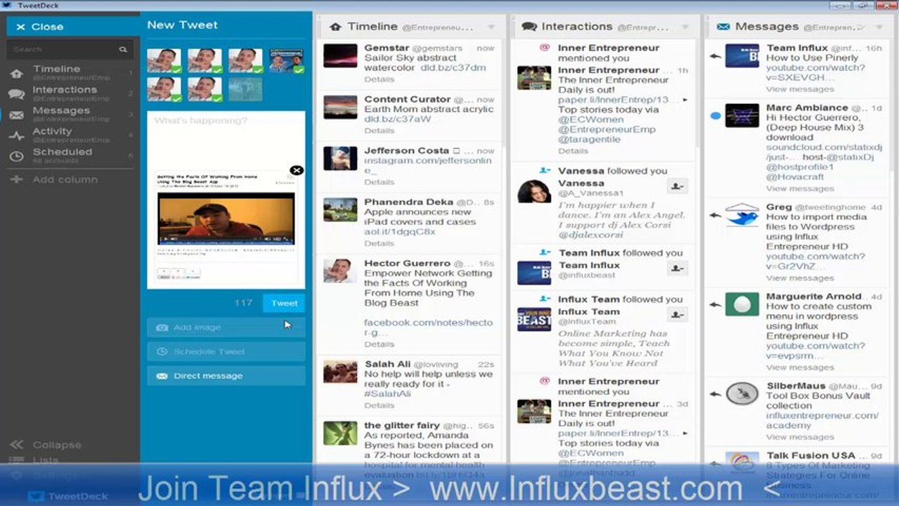 Promote Facebook Blog Notes on Twitter using tweetdeck pt2