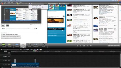 upload a video to camtastia 8, adding callouts, resizing video to fit HD MP4 format pt5