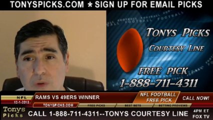 San Francisco 49ers vs. St Louis Rams Pick Prediction NFL Odds 12-1-2013