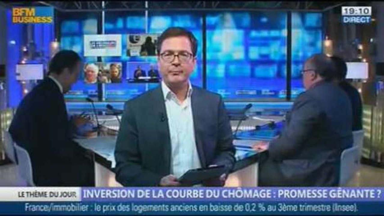 Inversion de la courbe du chômage: promesse gênante ? dans Les décodeurs de l'éco - 28/11 1/5
